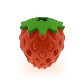 Pet Toy Chew Resistant Strawberry Leak Food Ball Pet Supplies Dog And Cat Toys