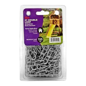 Koch 20' #1 Double Loop Electro Galvanized Metal Chain - #A15902
