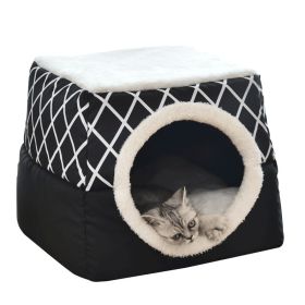 Pet Cat Bed Cube Indoor Cats House, Warm Small Kitten Nest Collapsible Cat Cave Cute Sleeping Mat Comfortable Cushion Cats Bed (size: XL)
