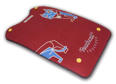 Touchcat Lamaste Travel Reversible Designer Embroidered Pet Dog Cat Bed Mat (Color: Red)