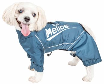 Dog Helios 'Hurricanine' Waterproof And Reflective Full Body Dog Coat Jacket W/ Heat Reflective Technology (Color: Blue)