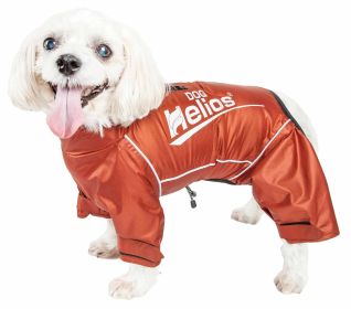Dog Helios 'Hurricanine' Waterproof And Reflective Full Body Dog Coat Jacket W/ Heat Reflective Technology (Color: Orange)