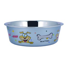 Multi Print Stainless Steel Dog Bowl By Boomer N Chaser-Set of 4 (SKU: BNC-10006-4)