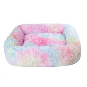 Soft Plush Orthopedic Pet Bed Slepping Mat Cushion for Small Large Dog Cat (Color: Colorful)