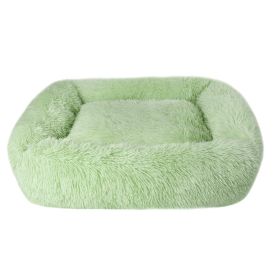 Soft Plush Orthopedic Pet Bed Slepping Mat Cushion for Small Large Dog Cat (Color: Light Green)