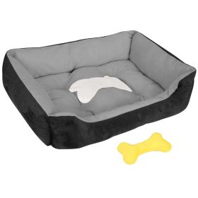 Pet Dog Bed Soft Warm Fleece Puppy Cat Bed Dog Cozy Nest Sofa Bed Cushion Mat L Size (size: L)