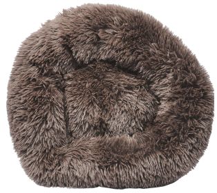 Pet Life Â® 'Nestler' High-Grade Plush and Soft Rounded Dog Bed (Color: Brown)