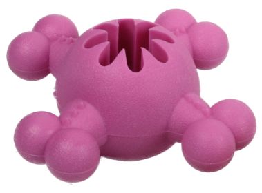 Pet Life Â® 'Quadra-Bone' TPR Treat Dispensing Durable Dog Toy (Color: Pink)