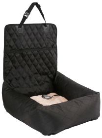 Pet Life Â® 'Pawtrol' Dual Converting Travel Safety Carseat and Pet Bed (Color: Black)