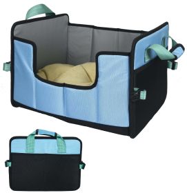 Pet Life Â® 'Travel-Nest' Folding Travel Cat and Dog Bed (Color: Blue)
