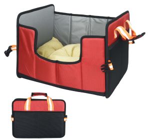 Pet Life Â® 'Travel-Nest' Folding Travel Cat and Dog Bed (Color: Red)