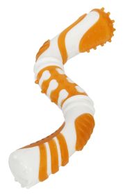 Pet Life Â® 'Denta-Twist' TPR Durable Dental Chew Toy (Color: Orange)