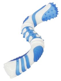 Pet Life Â® 'Denta-Twist' TPR Durable Dental Chew Toy (Color: Blue)