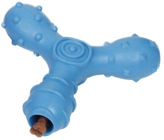 Pet Life Â® 'Tri-Chew' Treat Dispensing and Chewing Interactive TPR Dog Toy (Color: Blue)