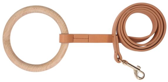 Pet Life Â® 'Ever-Craft' Boutique Series Beechwood and Leather Designer Dog Leash (Color: Brown)