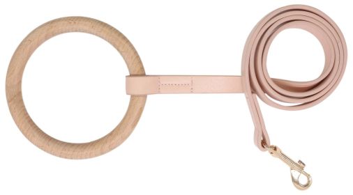 Pet Life Â® 'Ever-Craft' Boutique Series Beechwood and Leather Designer Dog Leash (Color: Pink)