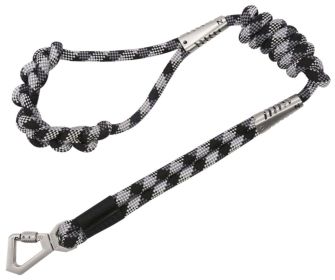 Pet Life Â® 'Neo-Craft' Handmade One-Piece Knot-Gripped Training Dog Leash (Color: Black)